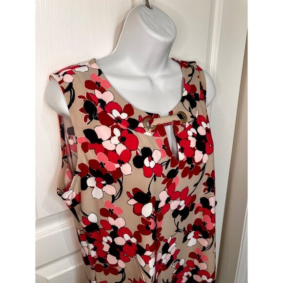 3 for $15 Tommy Hilfiger Sleeveless Clarice Floral Grommet Trim TOP, NWT L‎ - Picture 7 of 9